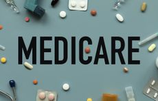 Medical supplies and the word medicare.