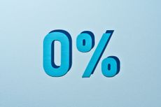 blue zero precent sign