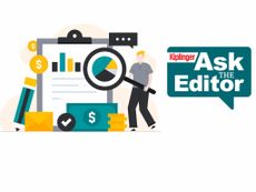 ask the editor tax deductions clipboard, charts and stack of coins