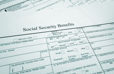 closeup of a Social Security Benefits form