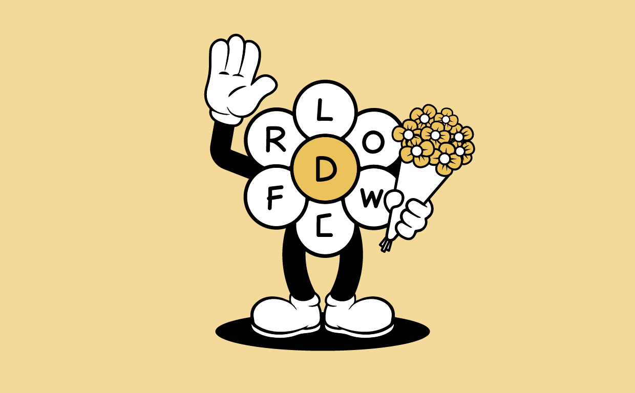 Kiplinger Puzzles Word Flower Color Background